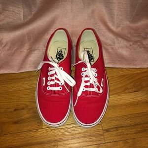 Almost NWT RED AUTHENTIC VANS